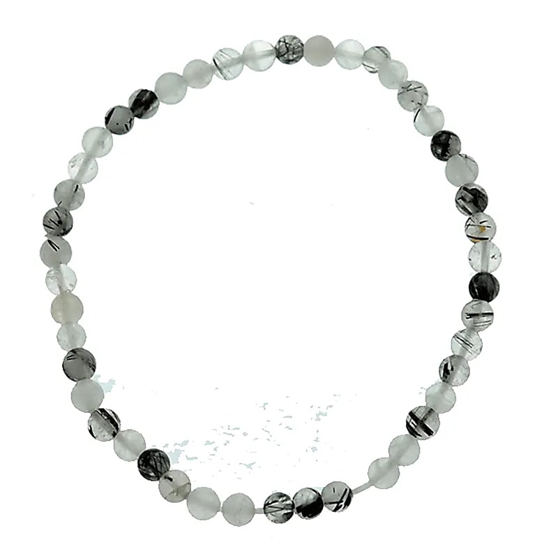 Bratara Turmalina Quartz Elastic - 0,4 Cm Pachet De 2 Buc