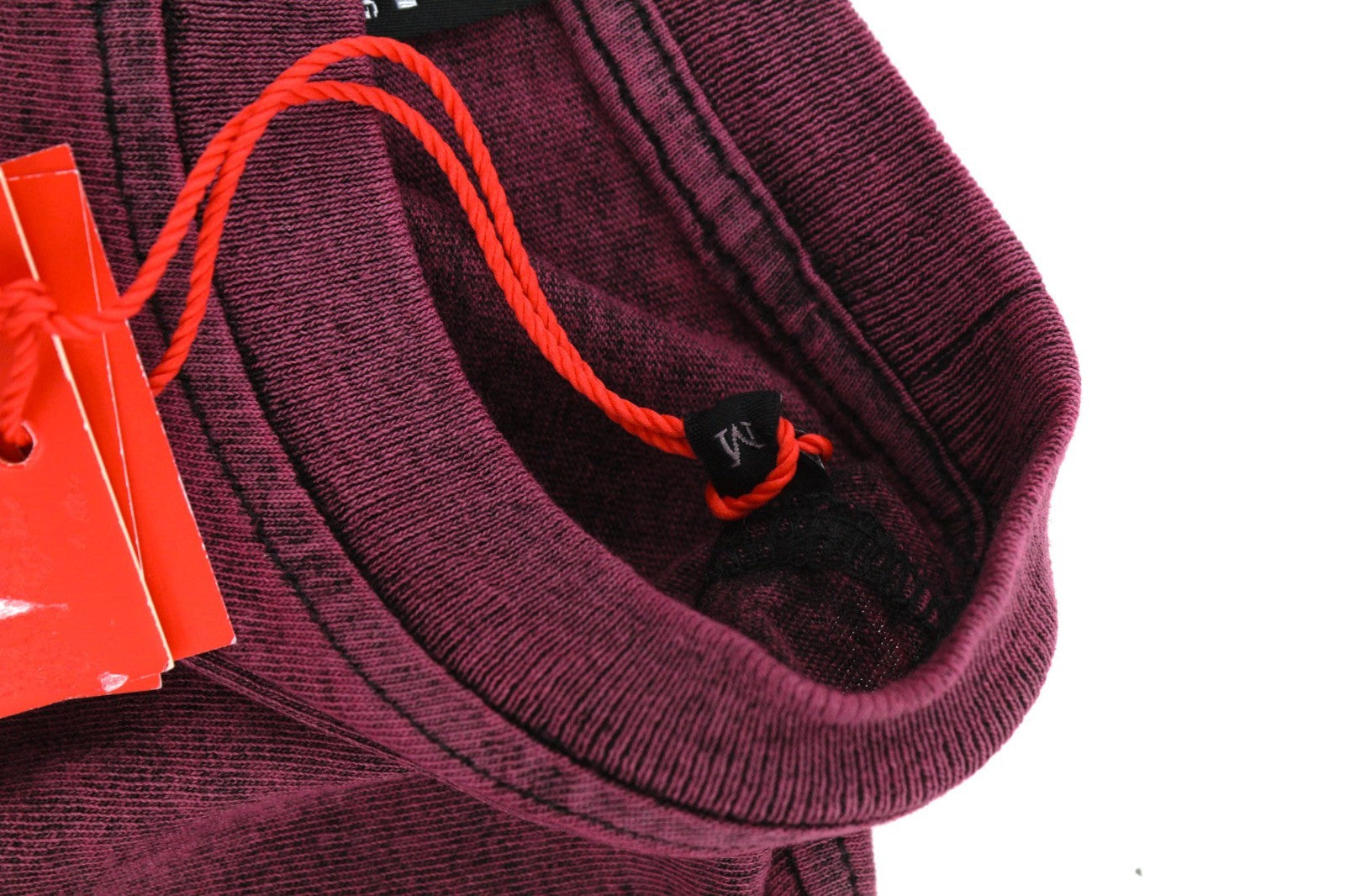 Muinchille Gearr Faded Díosal T-reg-e4 Criú T-léine Burgúine na mBan Rrp125