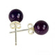 Amethyst Ear-studs 925 Silver --package Of 3 Pcs - 0.6 Cm