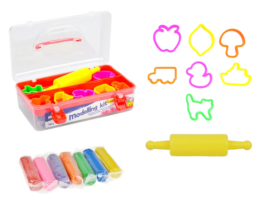 Argilla da modellare 7 colori + 7 forme