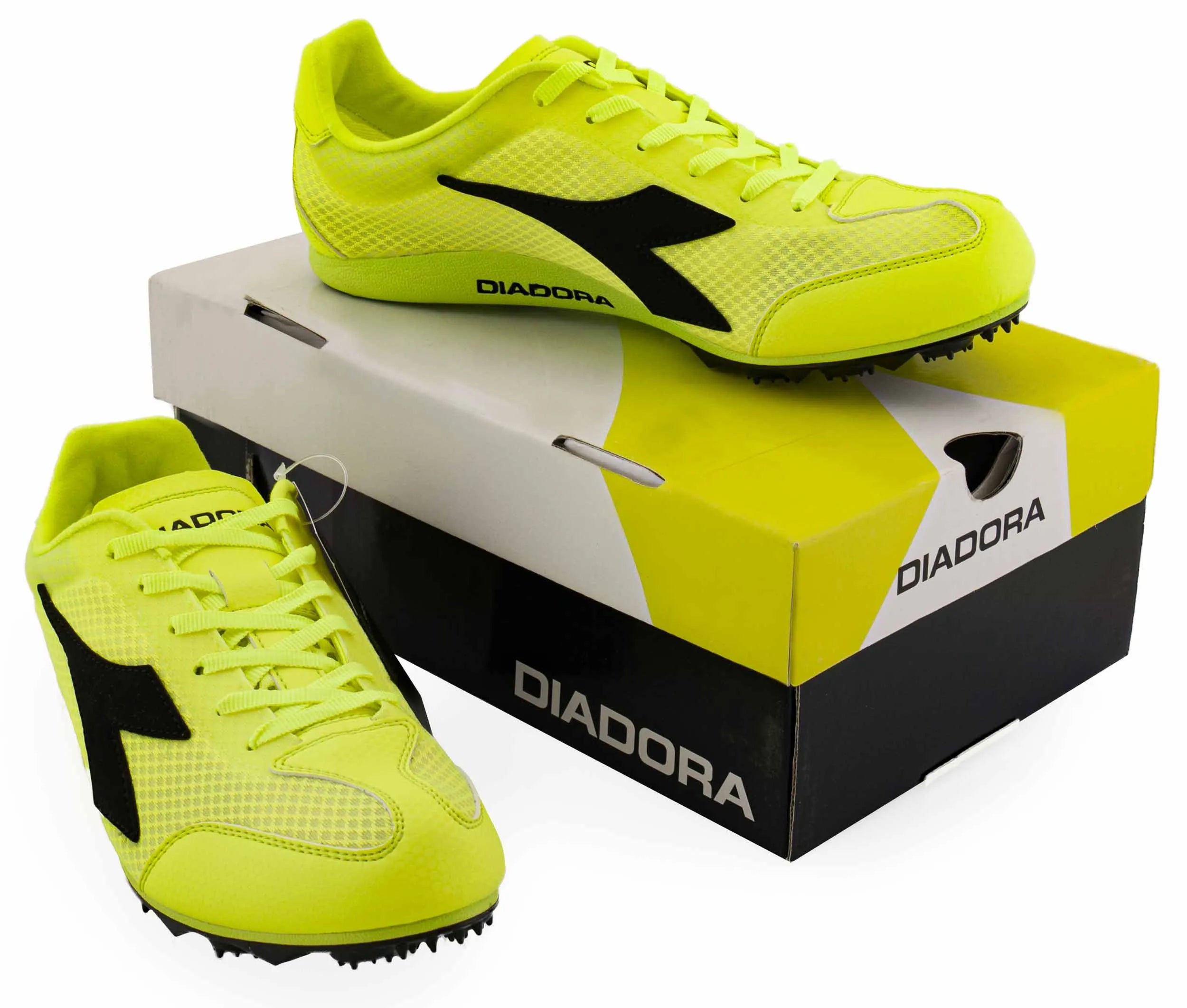 Diadora Mid Distance Spike Fluo Yellow Sneakers