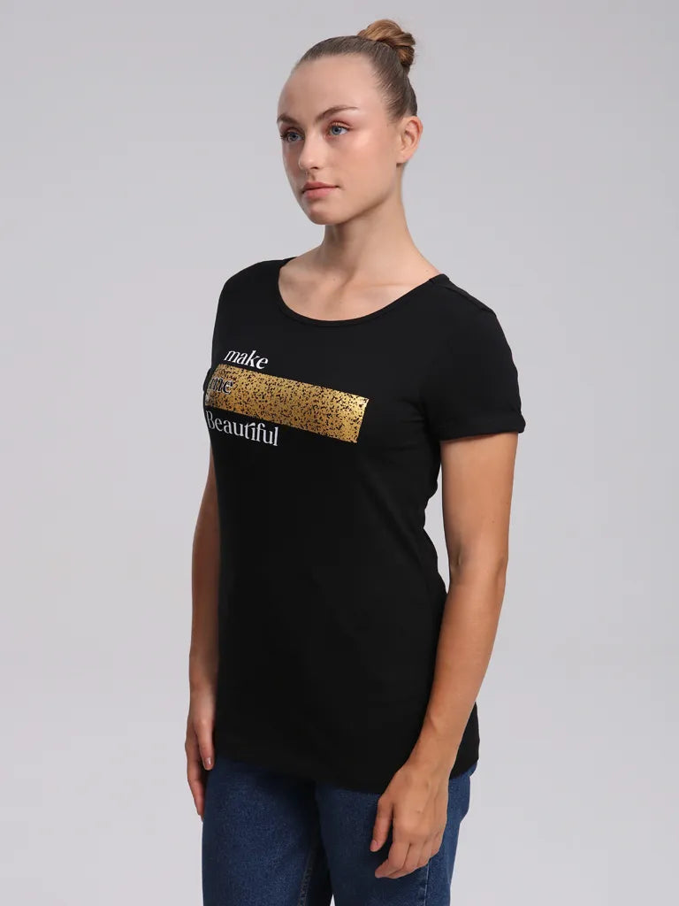 Women's T-shirt Loap Abilla Black