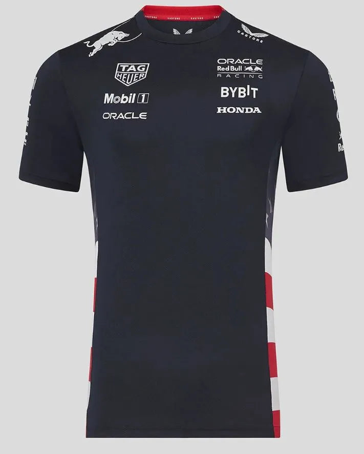 Tricou pentru femei Red Bull Wmns Rbr Rp America Team Tricou Bleumarin 2xl
