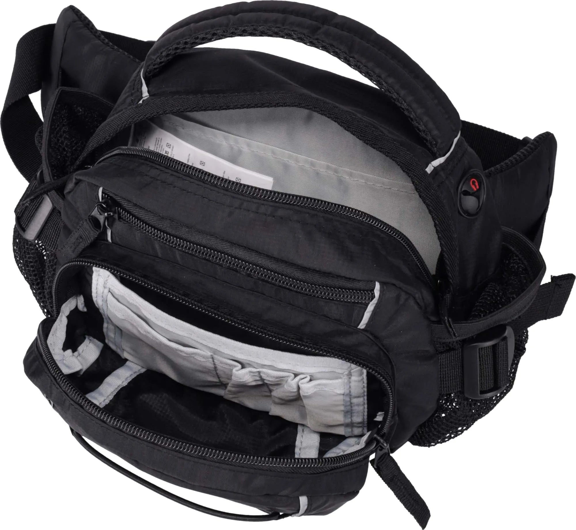 Lúb gíoró mála waist hiking dubh