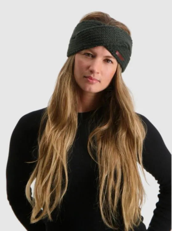 Winter headband poederbaas headband anthracite grey