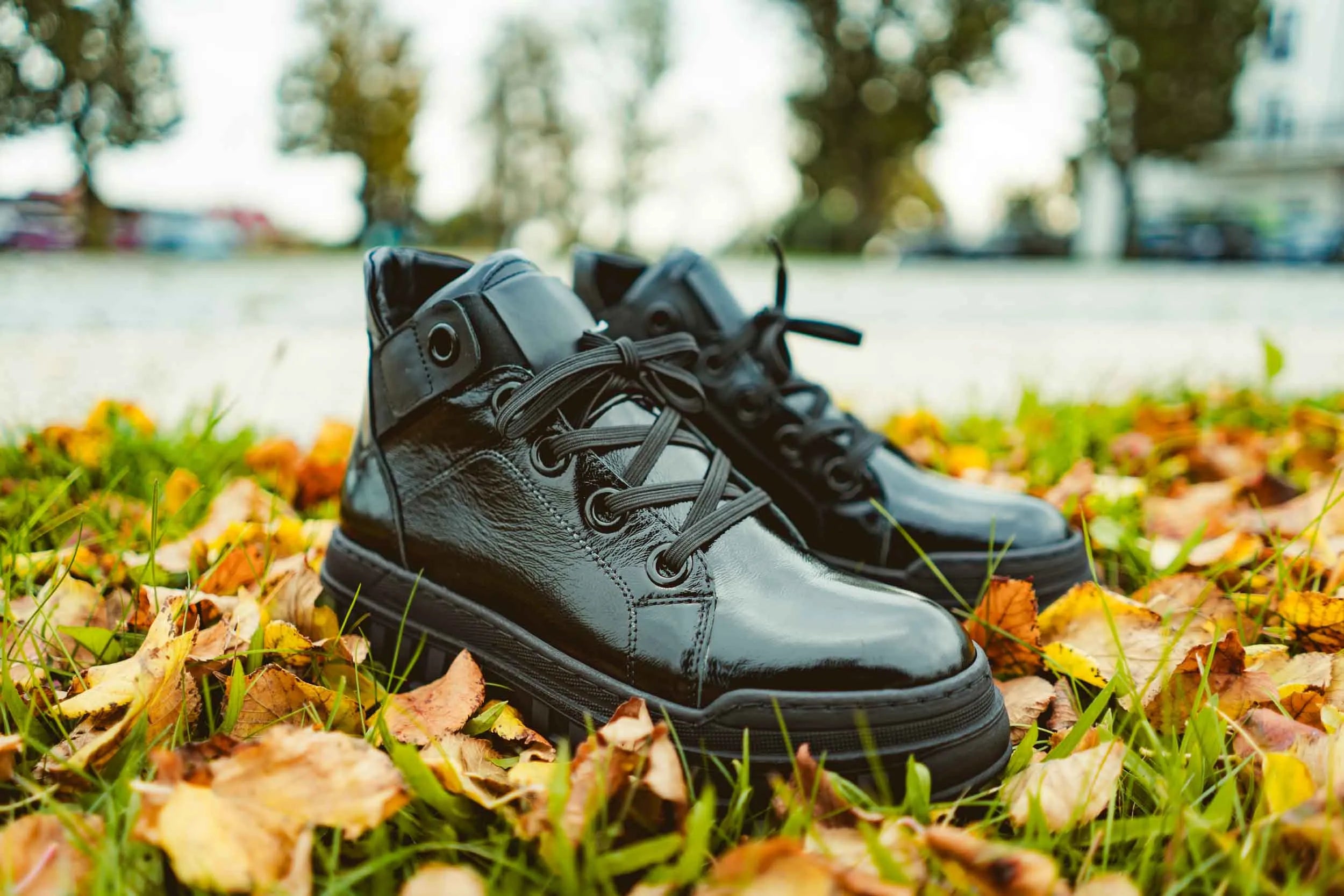 Damen-Lederschuhe Nell 157 Schwarz
