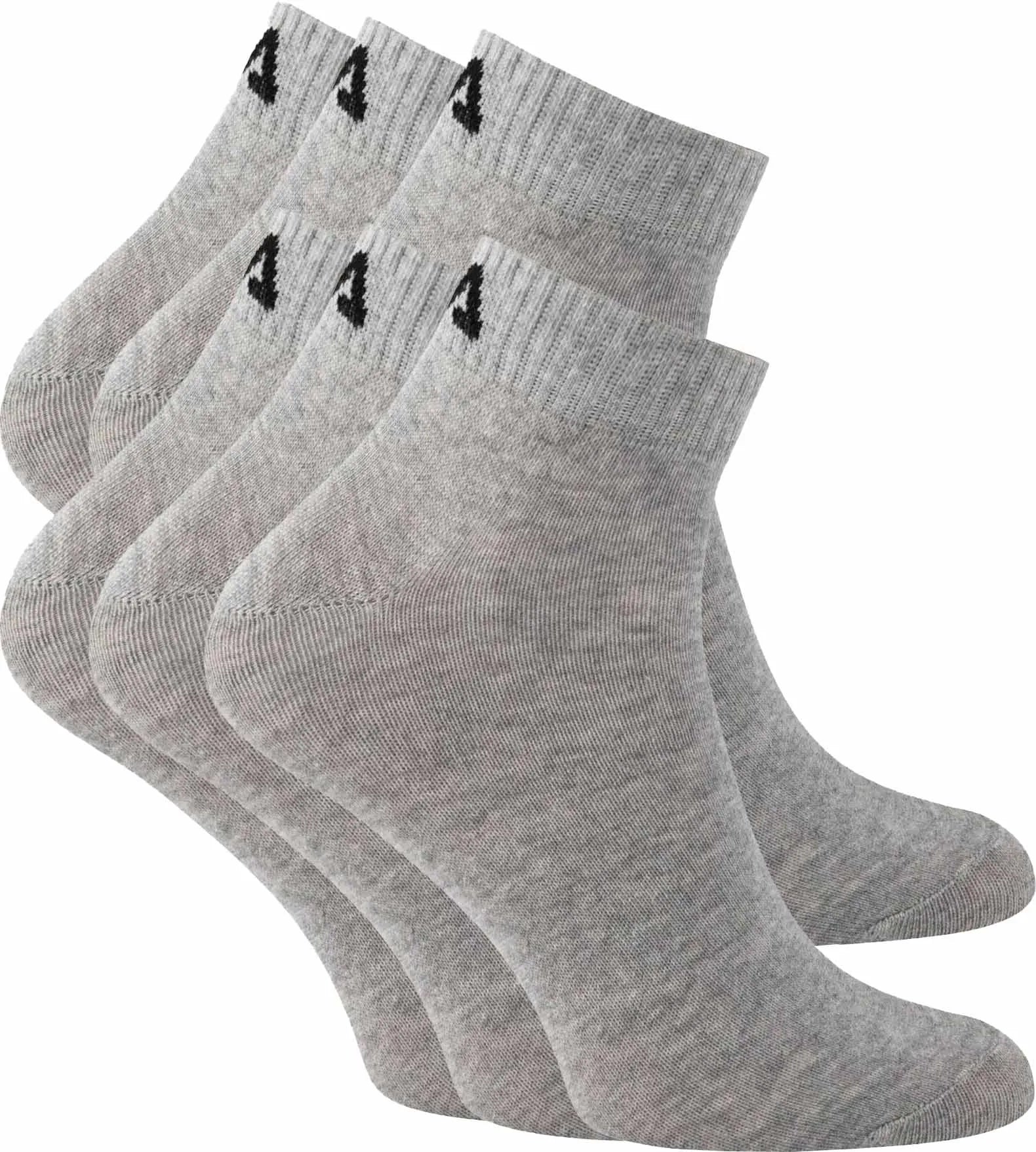 Fila Quarter Sock 6-Pack Unisex Grijs 43-46