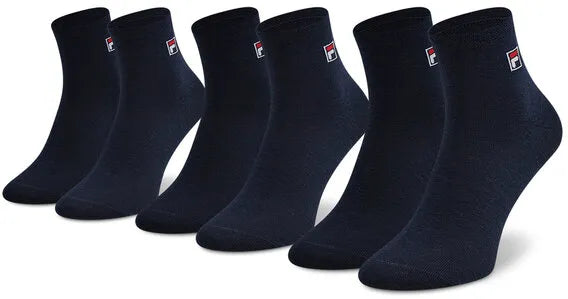 Fila Quarter Sokken 6-Pack Unisisex Marineblauw 43-46