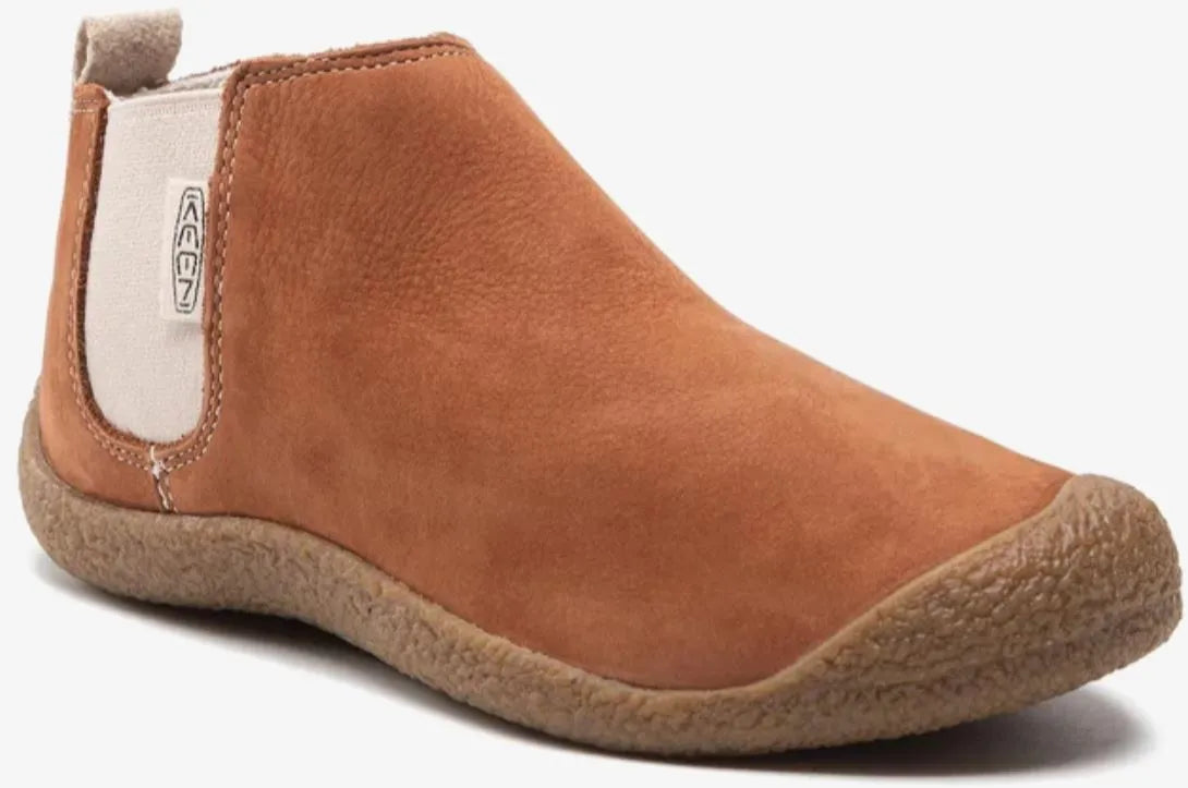 Bróga Leathar na mBan Keen Wmns Mosey Chelsea Leathar Tortoise Shell-birc Brown