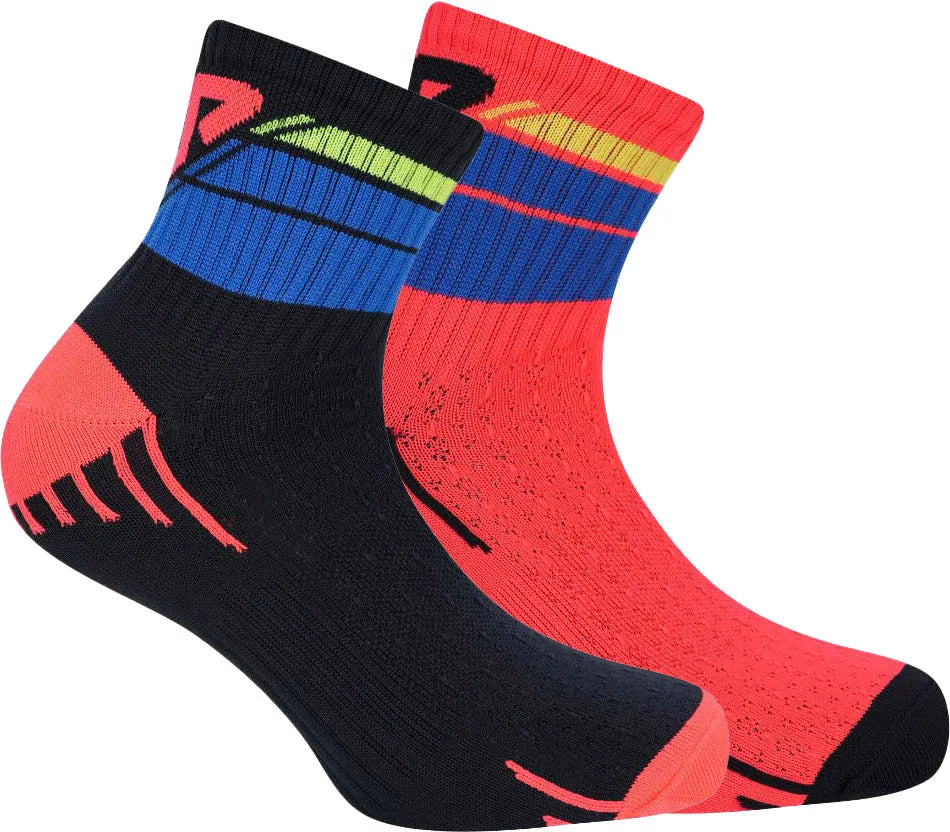 Fila 2-pack Quarter Cycling Socks Black-red 35-38