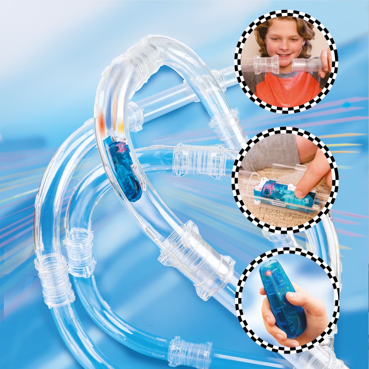 Zoom Tube - Комплект стойност на състезателна писта - Допълнително разширение за кола и писта