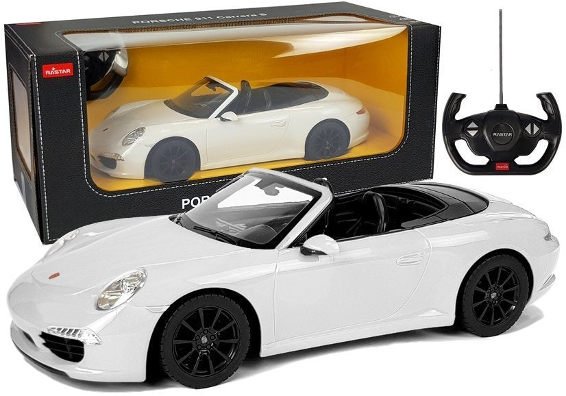 Porsche 911 Carrera S Remote Controlled Rc Car Rastar White 1:12