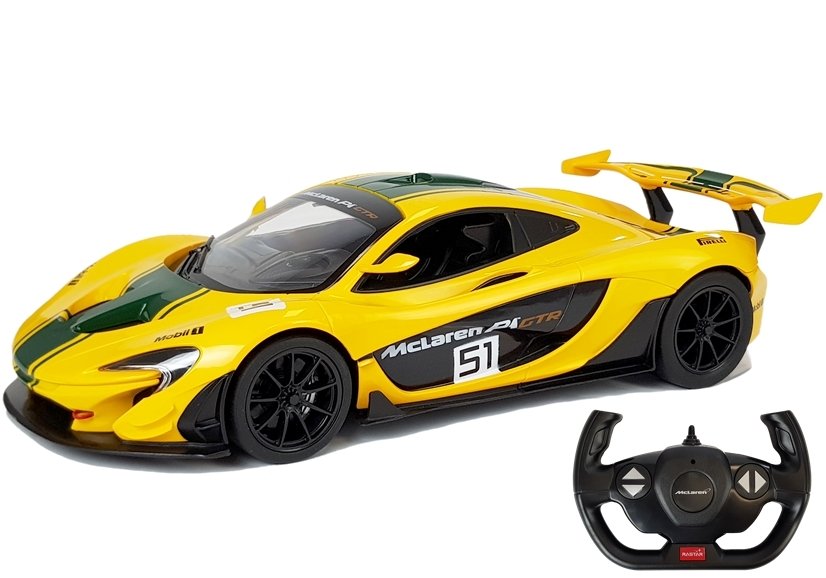 Mclaren P1 Gtr Remote Control Car Rc Rastar Yellow 1:14