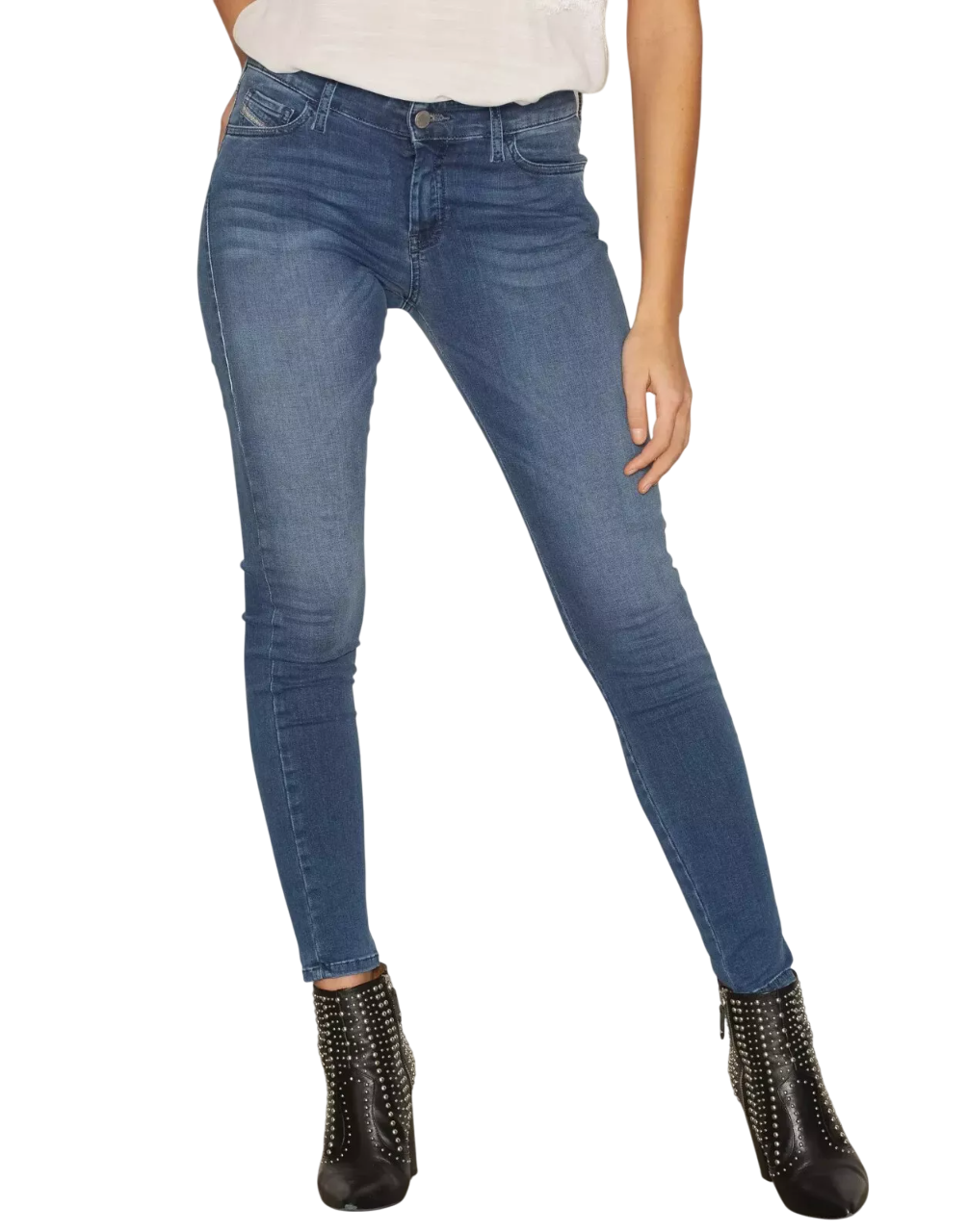 Diesel Slandy 0681p Dame Jeanssuper Slim Skinny Stretch Rrp155