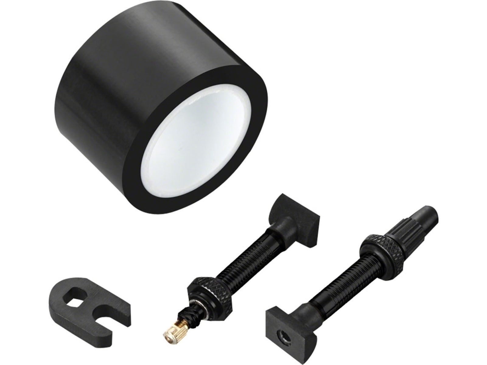 Zipp Tubeless Kit Includes 23mm Tape 2 Universal Valves 100mm & 1 Valve Core Wrench (fits 858808 Nsw) Schwarz