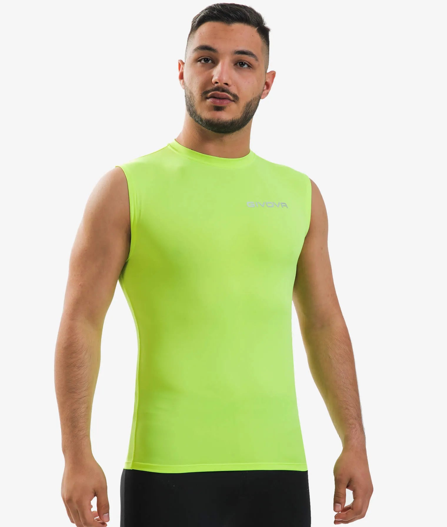 Elastische tanktop givova technisch corpus 1 fluo geel l