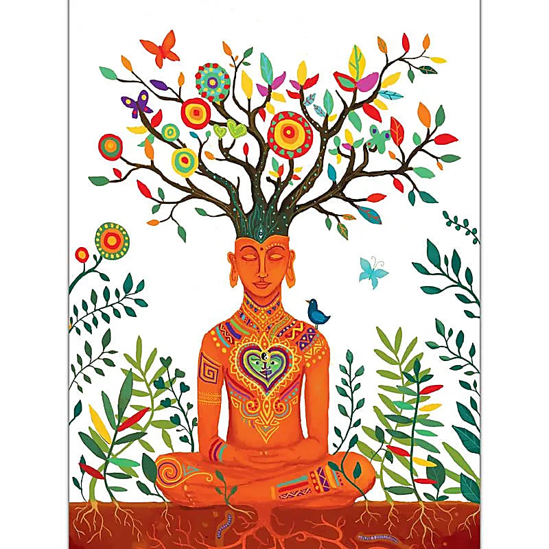 Notitieblok Tree Of Life --pakket van 5 stuks - 12,5x9,5cm