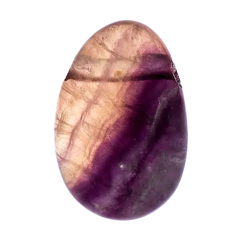 Fluorite Drilled Tumbled Stone Pendant --package Of 5 Pcs - 2.5-3 Cm