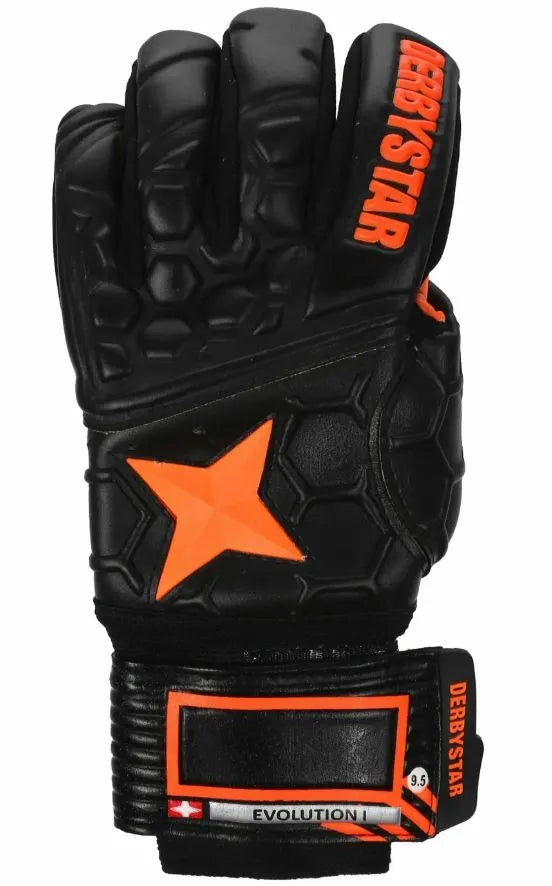 Goalkeeper Gloves Derbystar Evolution Black-orange Black