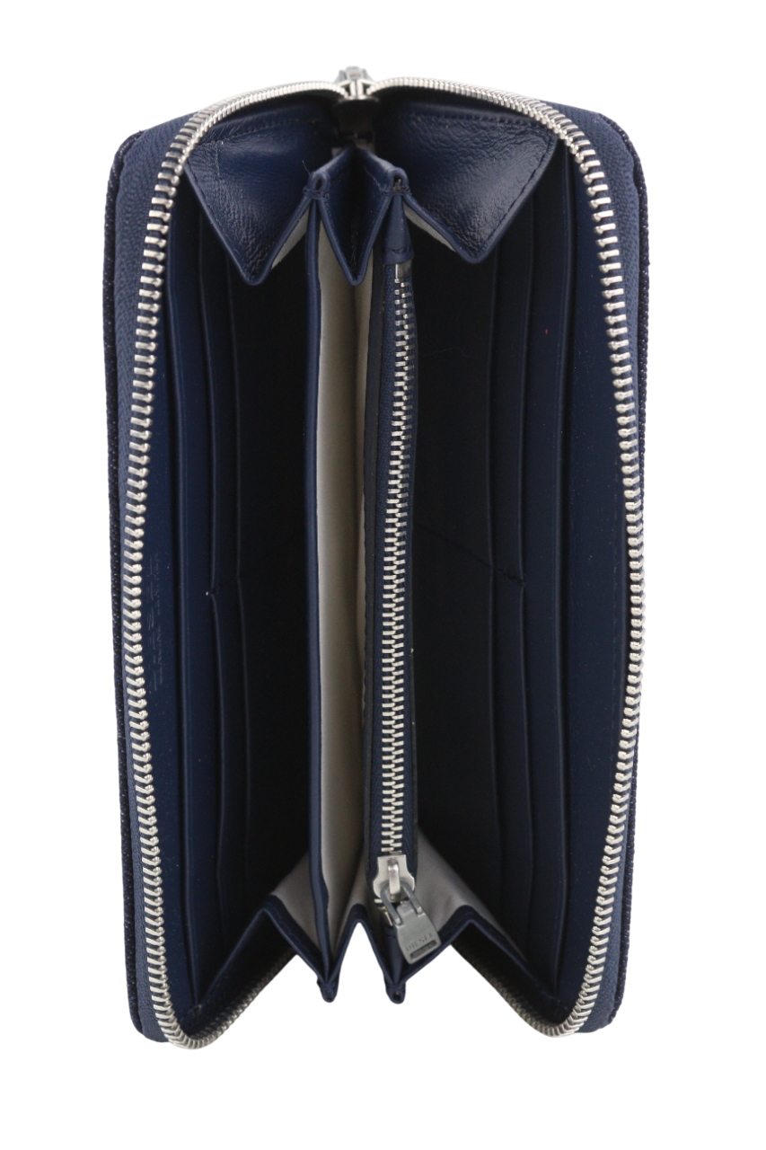 Carteira masculina Diesel Continental Zip tamanho único azul jeans look zip Rrp120