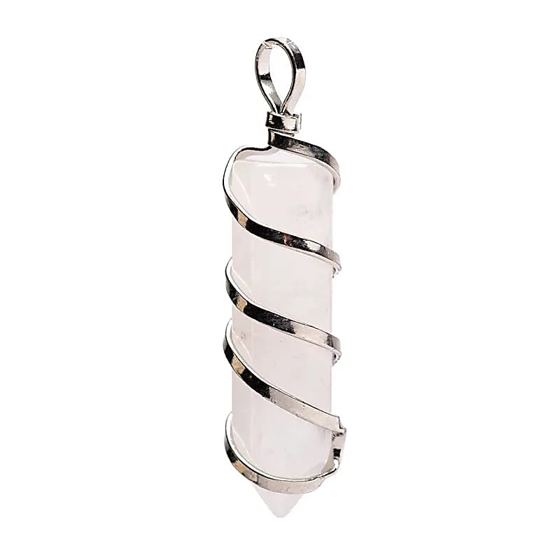 Rock Crystal Point Pendant - ±4 Cm Package Of 5 Pcs