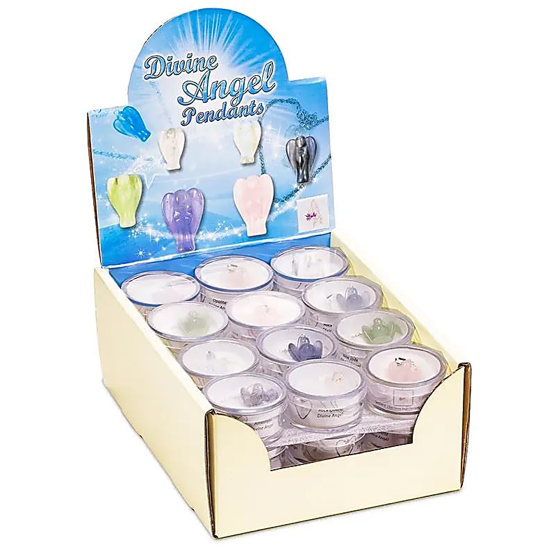 Divine Angel Pendants Display Box With 36 Pieces --package Of 36 Pcs - 2.5 Cm