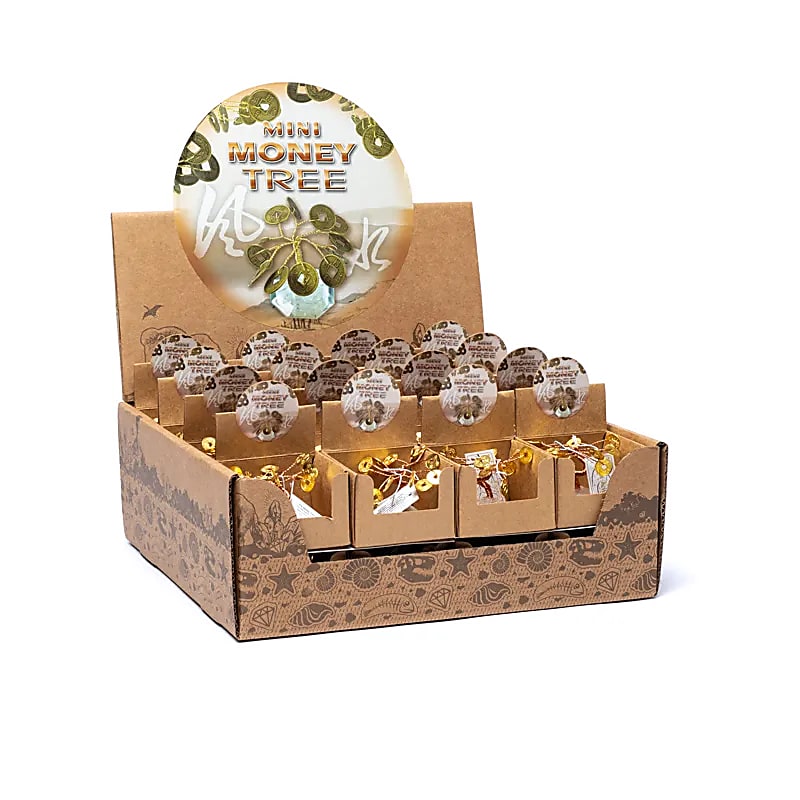 Mini Display Arborele Banilor Cu 32 Buc -- ± 45 Cm; ± 20 G Pachet De 32 Buc - ± 4,5 Cm; ± 20 G Pachet De 32 Buc