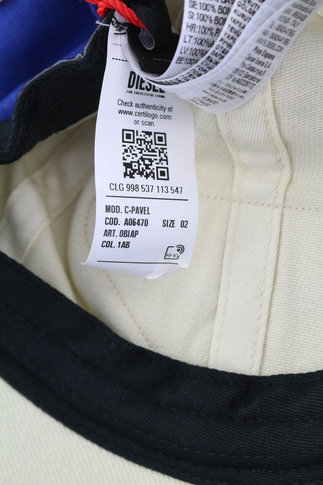 Pánska čiapka Diesel C-pavel Jednoveľkosť Baseball Bavlna Power Station výšivka