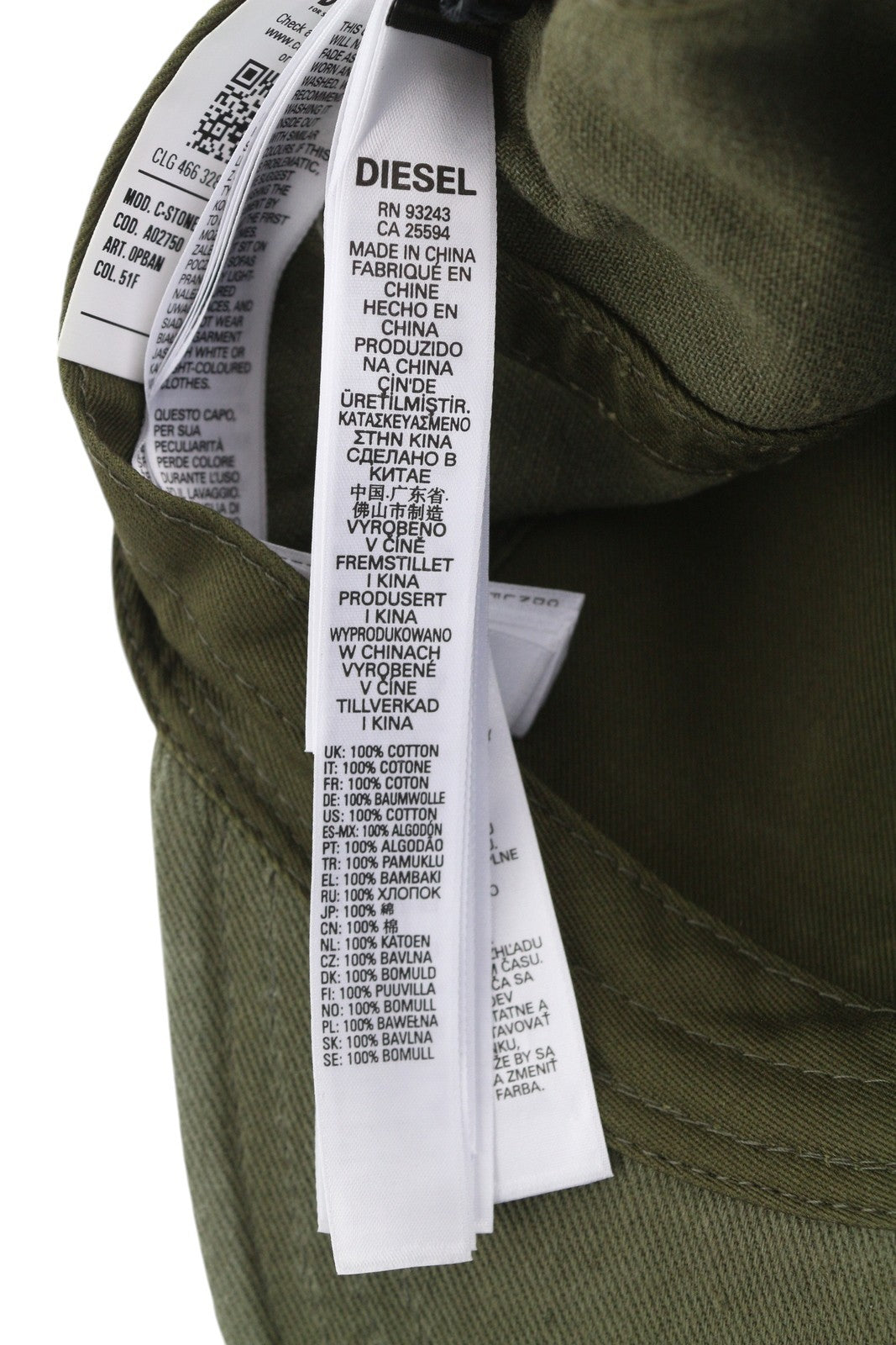 Diesel C-stone pánska šiltovka jednej veľkosti baseball D-rill Usion zelené logo bavlna