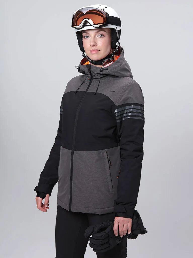 Jachetă de schi pentru femei Loap Lawela Black-dgray Black