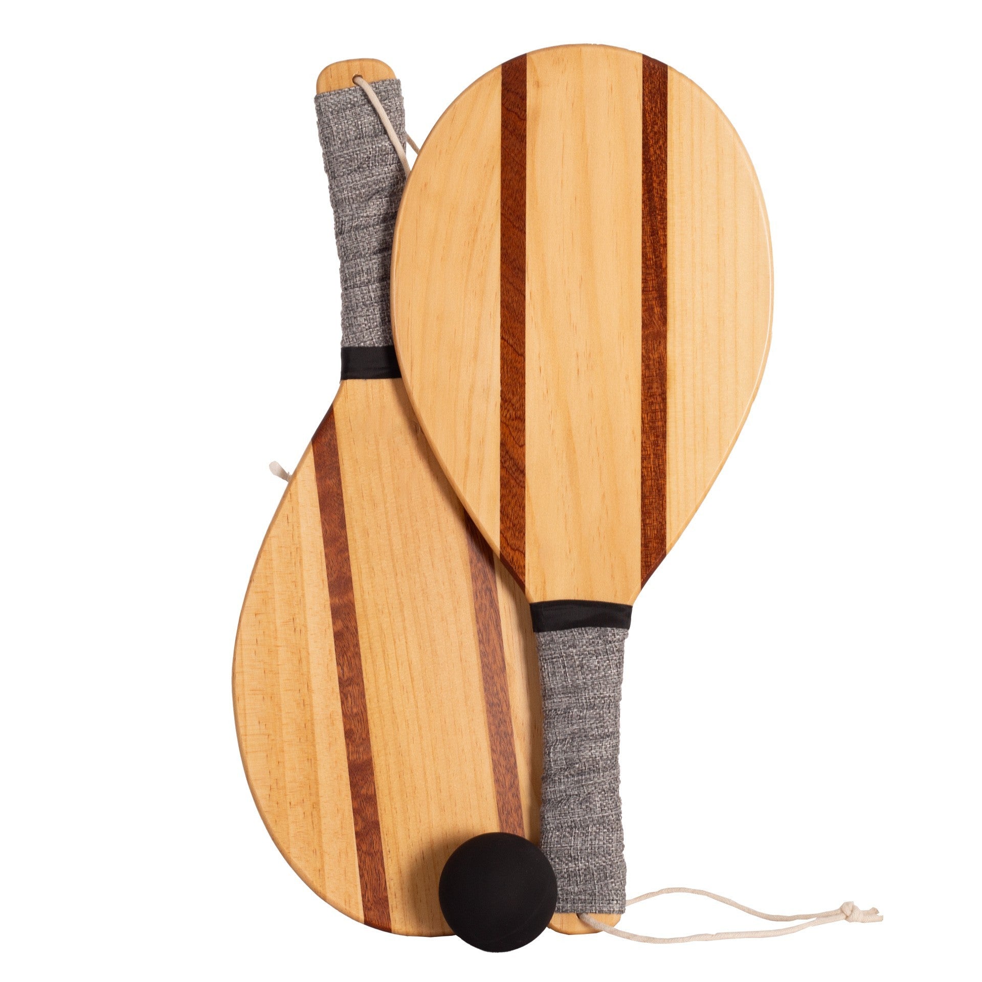 Jogo de 2 palas de playa madera softee retro