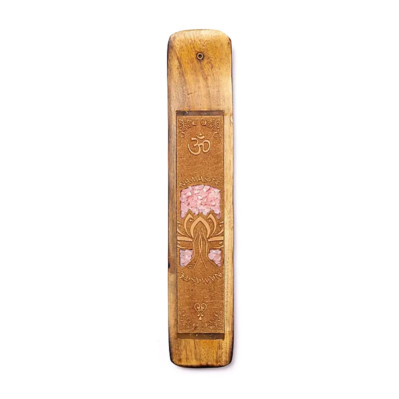 Uchwyt na kadzidełka Namaste Rose Quartz - ±15,5x5cm Zestaw 2 szt