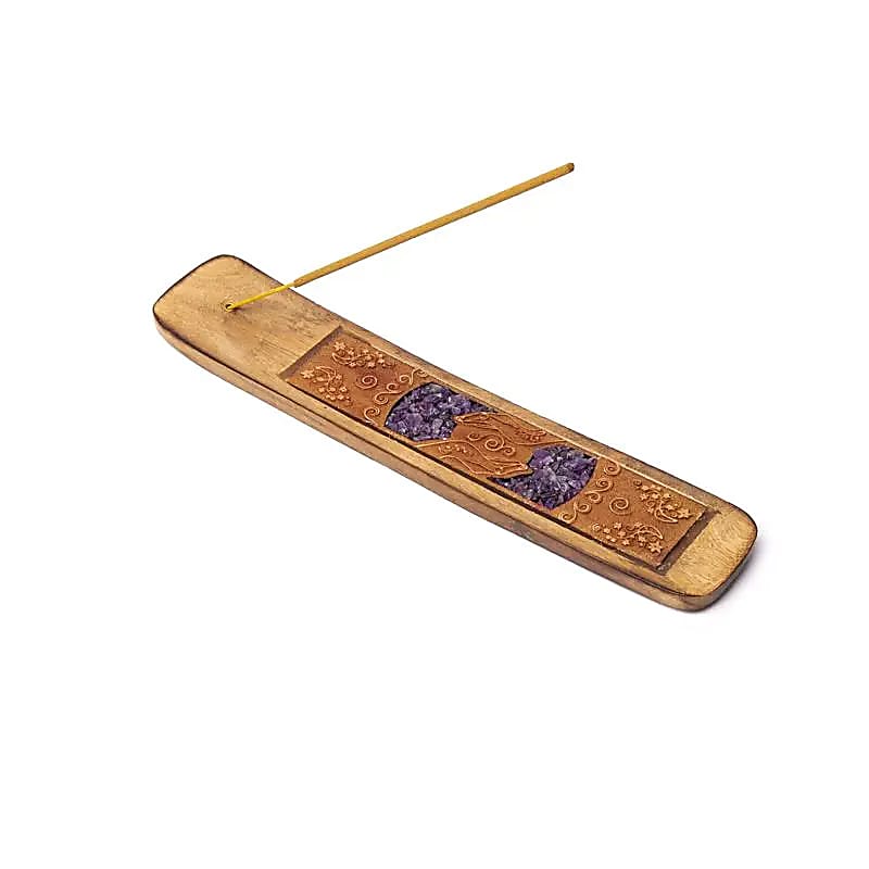 Rökelsehållare Healing Hands Ametist - ±15,5x5cm Set med 2 st