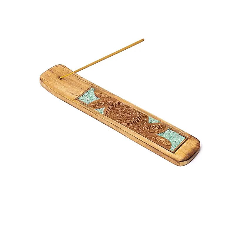 Incense Holder Dreamcatcher Amazonite --set Of 2 Pcs - ±15.5x5cm