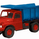 O carro Tatra 148 plástico azul-vermelho