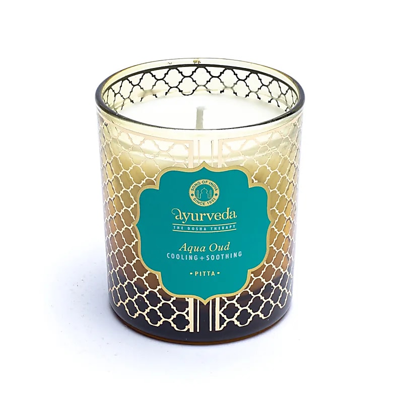 Świeca zapachowa Pitta Aqua Oud Ayurveda - 200g Opakowanie 4 szt