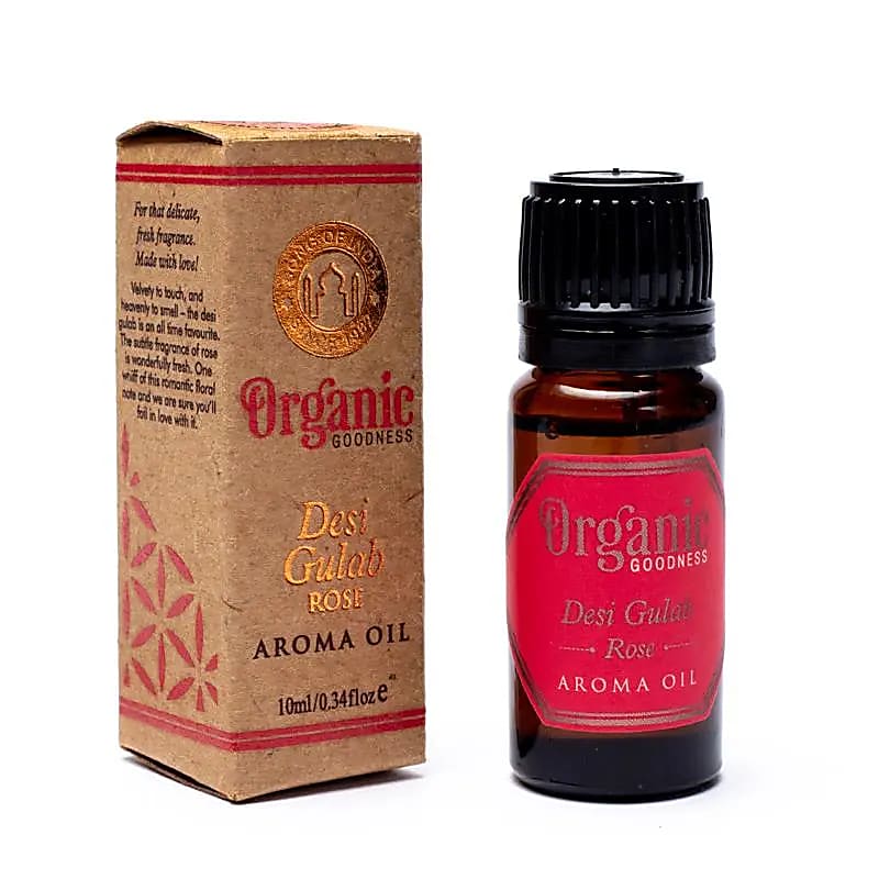 Bio-Aromaöl Rose – Packung mit 6 Stück – 10 ml