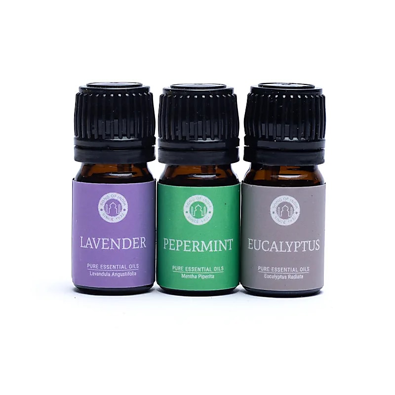 Conjunto de aromaterapia com óleos essenciais Breathe - 3x5 Ml