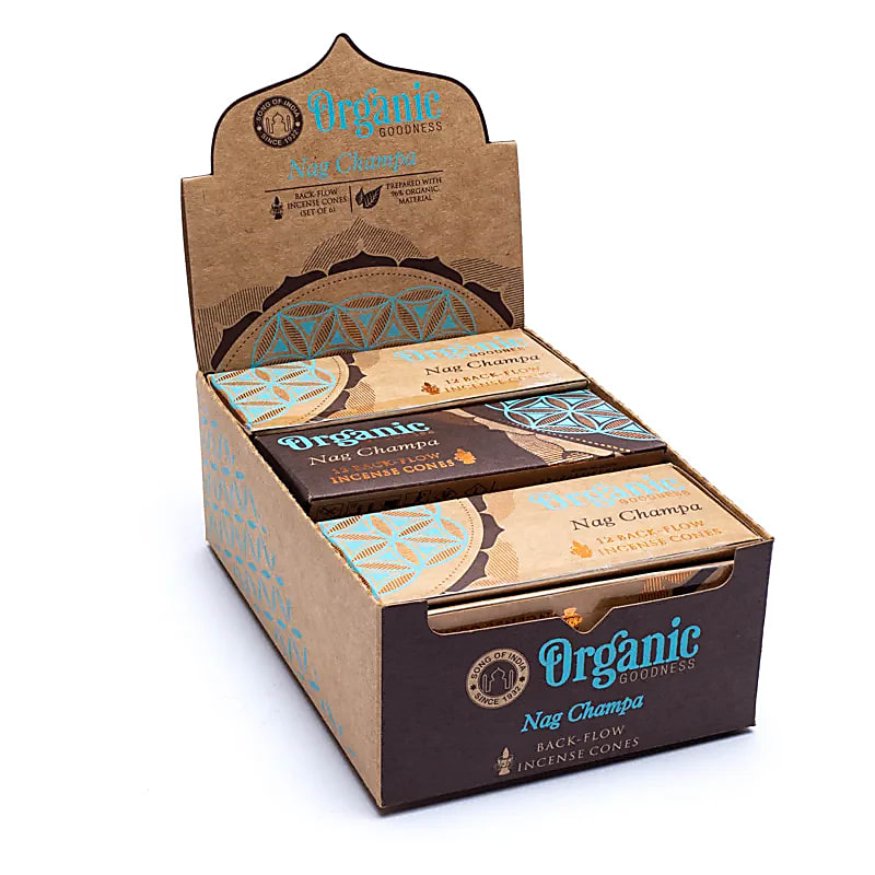 Nag Champa Natural Backflow Incense Cones - 24 G