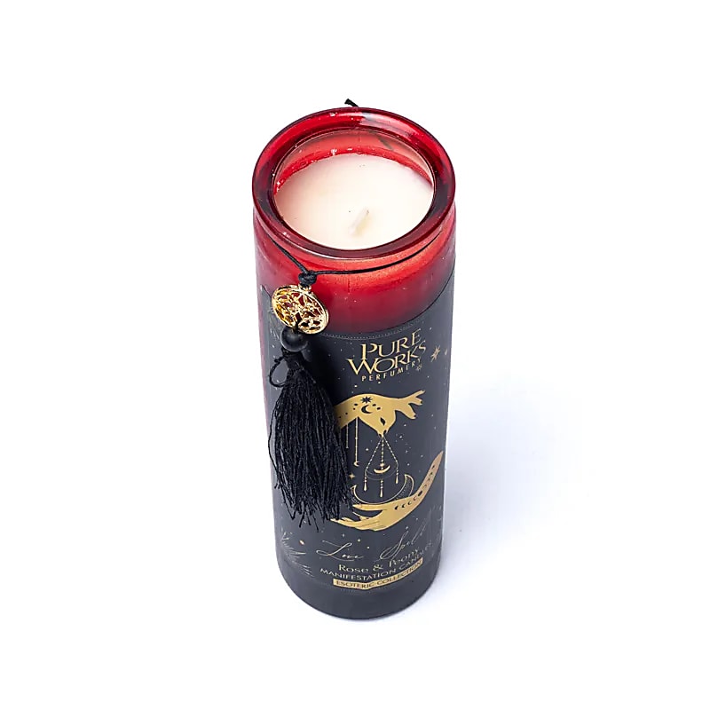 Litriú Grá Coinnle Léirithe I nGloine Le Tassel - Pacáiste 300g As 6 ríomhaire