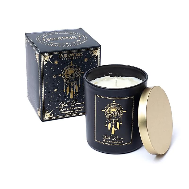 Vela Manifestação Boho Dreams Em Vidro Com Tampa - Pacote 200g De 6 Unidades