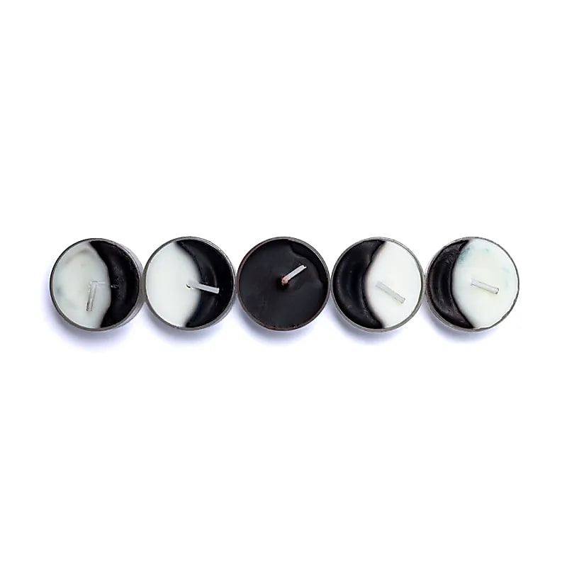 Waxing Moon Tea Lights --package Of 3 Pcs - 4x2 Cm