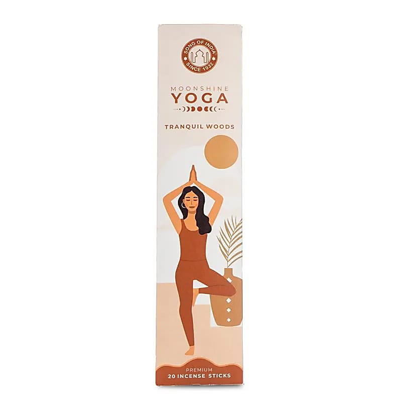 Røgelsestave Moonshine Yoga Tranquil Woods --pakke med 12 stk - 22 G