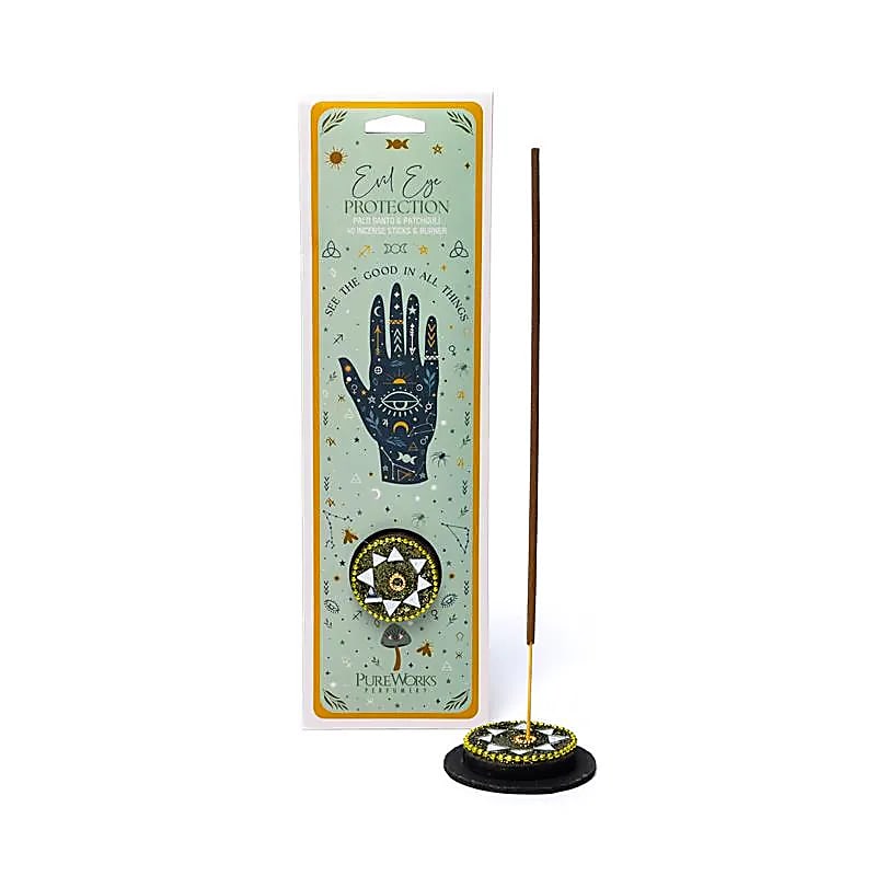 Cosaint Súl Olc Draíochta Neamhaí Incense + Sealbhóir Incense - Pacáiste 40gr As 6 ríomhaire