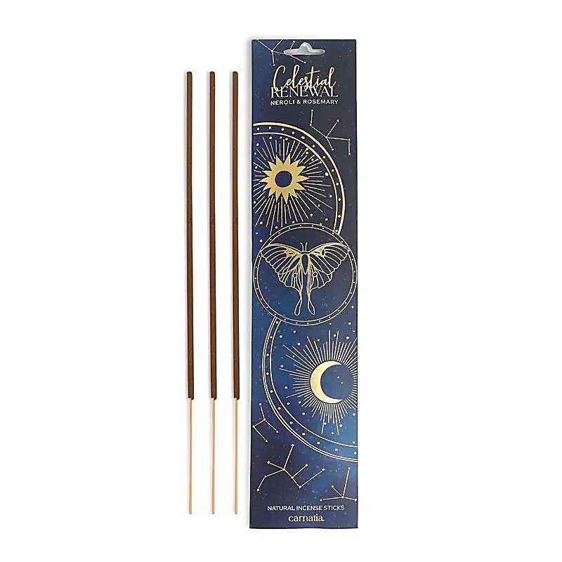 Carnatia Starry Spell Incenso Renovação Celestial - Pacote de 20 Varas de 6 Unidades