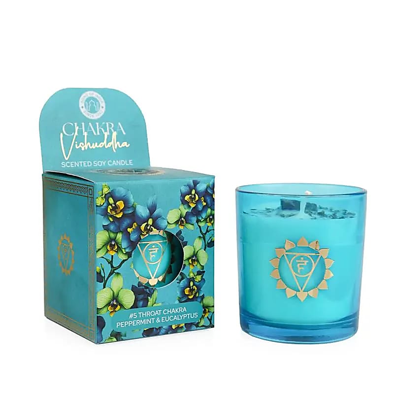 Doftljus från soja Vishuddha Chakra Pepparmynta & Eucalyptus - 130g Paket med 2 st