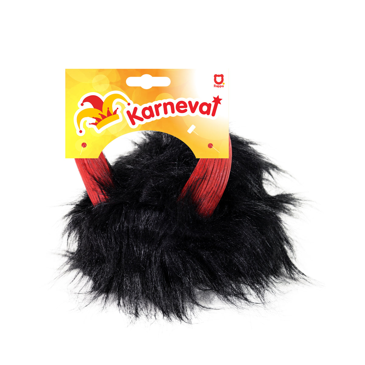 Devil Wig With Horns For Adults