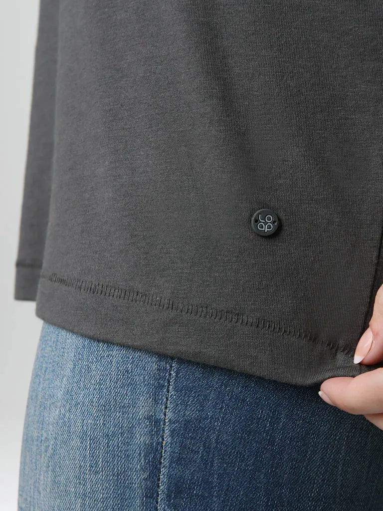 Damen-T-Shirt Loop Asaja Grau
