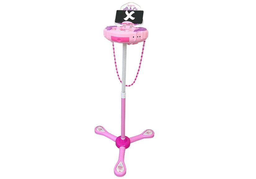 Music Box On Stand Microphone Speaker Pink