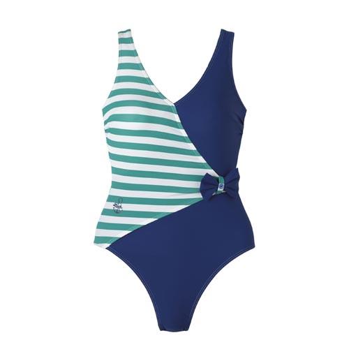 Beco Swimsuit C-cup Dark Blue/white/green